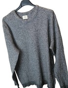 Sweter szary gładki bawełna M basic kapsułowa szafa jesienny 