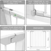 Bramka ochronna VOUNOT   75-84 cm