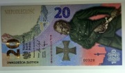 Banknot 20 zł - Bitwa Warszawska niski numer 328
