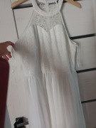 Suknia sukienka ślubna biała  na poprawiny z koronka z tiulem r. 3XL