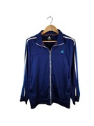Bluza rozpinana Adidas niebieska logo paski XL