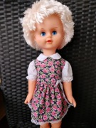 STARA LALKA PRL  KRAWAL KRAKOWSKA WYTWÓRNIA ZABAWEK ORYGINALNY STRÓJ 