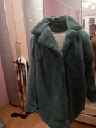 Futro damskie sztuczne 46 turkus kapsle