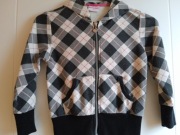 Bluza dresowa - dla dziewczynki - z kapturem - rozpinana - roz.122 -