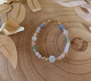 Bransoletka kamienie naturalne Jadeit Agat Jaspis Hematyty Kocie oko 