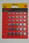 Kodak zestaw baterii alkaicznych guzikowych blister 30szt