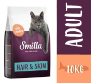 10kg Pełnoporcjowa sucha karma Smilla Adult Hair Skin z łososiem dla kota