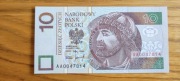 10 zł 1994 AA niski numer  1994 UNC