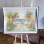  Irena Krzywińska "Polski dworek" olej na płótnie.