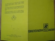 Warszawa - Sztokholm - PZF - 28.08.1986r. karnet, winietka.