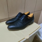 eleganckie buty 44 granatowe niebieskie ciemne szare siwe garniturowe obuwi