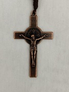 NOWY Naszyjnik wisiorek drewniany różaniec krzyż krzyżyk Jezus Bóg