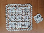 SERWETKA SZYDEŁKOWA PODKŁADKA 34x34CM +MAŁA 11X11 