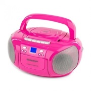 Auna boombox cd różowy 