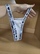 Stringi skąpe sexi erotyczne 2pack białe S w kształcie litery V