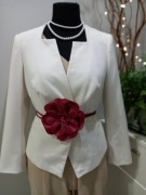 Bordowy wiązany pasek eko skóra kwiat roz. 36 38 40 42 44