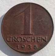 AUSTRIA 1 Groschen 1938 ŁADNA