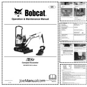 Bobcat E10z Excavator B4PD Operators Manual Instrukcja obsługi DTR 