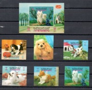 Jemen - psy znaczki trójwymiarowe 3D - seria z blokiem