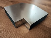 Kolano wentylacyjne poziome ocynkowane płaskie 90° 150 x 50 mm