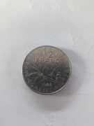 Moneta Liberty Egalite Fraternite 1/2 Franka 1986