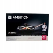 Patelnia tradycyjna Ambition altro 26 cm nieprzywierająca z pokrywką