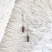 Unikalne kolczyki z kwarcu dymnego | Srebro 925 