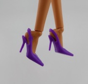 Buty dla lalki Barbie szpilki fioletowe.