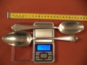 2 łyżki posrebrzane, MARTIN, próba 90, waga 2 szt - 140.35 g