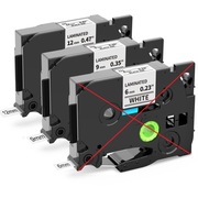 Zestaw Taśm Laminowanych Oozmas – Kompatybilne z Brother P-Touch (2 sztuki)