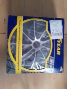 Kołpaki Samochodowe Uniwersalne Komplet 4 Sztuki 16" Czarno-srebrne