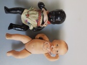 STARA LALKA CERAMICZNA 2 SZTUKI