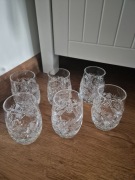 Kieliszki krysztal grubo ciosane 6 sztuk