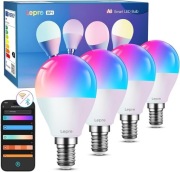 Lepro AI Smart żarówki E14 RGB 4.9W WiFi BT 4 szt