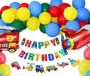 Dekoracja balony toppery piki girlanda auta samochody  happy birthday baner