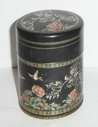 HERBATA - STARA PUSZKA PUDEŁKO PO HERBACIE - METAL - BARDZO ORYGINALNA