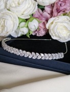 Opaska ślubna, kryształki 