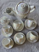 Pełny serwis Ćmielów Feston lata 80-90, połyskujący, irydowany