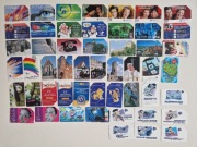 Polskie karty telefoniczne - magnetyczne zestaw 51 szt