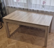 Zadbany stół rozkładany dąb sonoma 140x85x75.5 (szerokość do 215cm)
