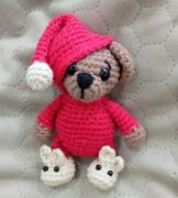 Okazja Miś w piżamce wykonany na szydełku 