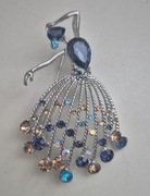 Piękna broszka damska vintage tancerka baletnica