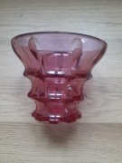 Art Deco wazon szklo Moser piekny szlif