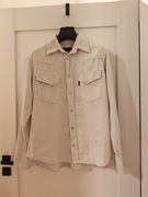 Koszula Big Star – kolor biały/mleczny, sztruksowa, rozmiar M