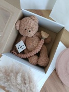 Zestaw miś i zawieszka do smoczka handmade 
