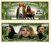 Nirvana gwiazdy estrady banknot kolekcjonerski