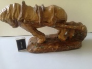 STARA CIEKAWA RZEZBA SYGNOWANA  EIGEMDOM  WAGA 2900 !!!