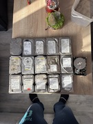 Dyski twarde 16 szt . Stan nieznany elektronika