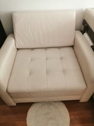 Fotel skórzany rozkładany 
