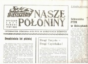 BIESZCZADY Nasze Połoniny nr 1 (1989) gazetka Ośrodka KTG